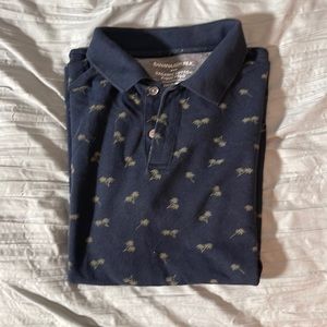 Small BANANA REPUBLIC blue with Palm trees 🌴 polo